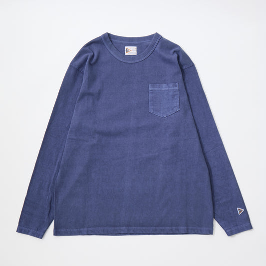 FELCO L/S BINDER NECK CREW POCKET-T 7oz 16SINGLE RUFFY JERSEY - 13 COLORS