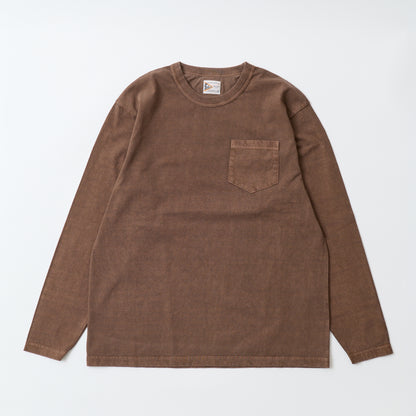 FELCO L/S BINDER NECK CREW POCKET-T 7oz 16SINGLE RUFFY JERSEY - 13 COLORS