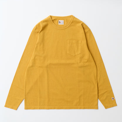 FELCO L/S BINDER NECK CREW POCKET-T 7oz 16SINGLE RUFFY JERSEY - 16 COLORS