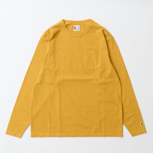 FELCO L/S BINDER NECK CREW POCKET-T 7oz 16SINGLE RUFFY JERSEY - 16 COLORS