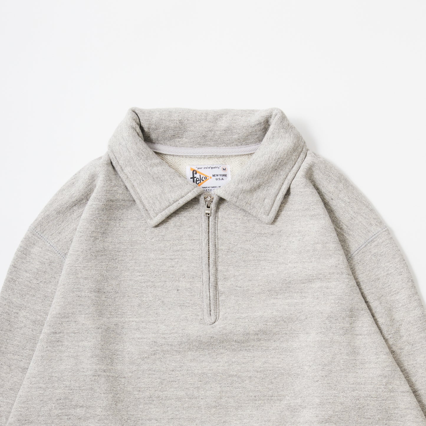 【NEW】FELCO L/S HALF ZIP COLLAR SWEAT 12oz MD WEIGHT FRENCH TERRY - 7 COLORS