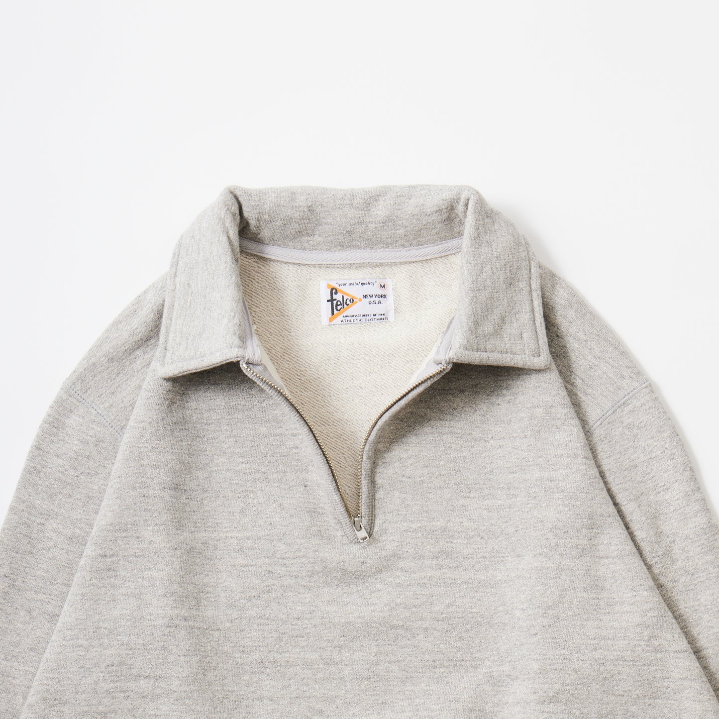 【NEW】FELCO L/S HALF ZIP COLLAR SWEAT 12oz MD WEIGHT FRENCH TERRY - 7 COLORS