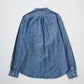 EMPIRE & SONS L/S CLASSIC BAND COLLAR SHIRT 5oz VINTAGE CHAMBRAY - BLUE