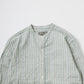 EMPIRE & SONS L/S CLASSIC BAND COLLAR SHIRT VINTAGE OXFORD - GREEN/BEIGE