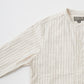 EMPIRE & SONS L/S CLASSIC BAND COLLAR SHIRT VINTAGE OXFORD - NATURAL/NAVY