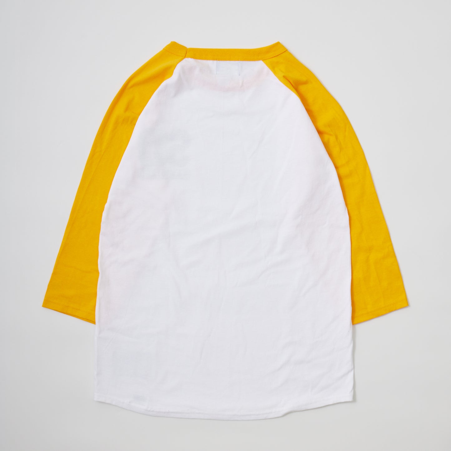 CALIFOLKS CITY PRINT CHAMPION RAGLAN BASEBALL T-SHIRT - WHITE - YELLOW SD