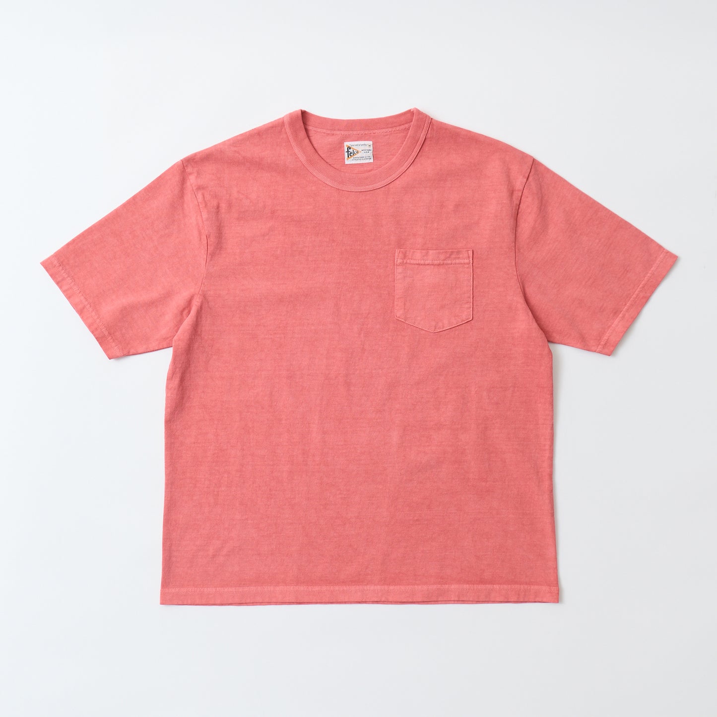 FELCO S/S BINDER NECK POCKET TEE 7oz 16SINGLE RUFFY JERSEY - 14 COLORS