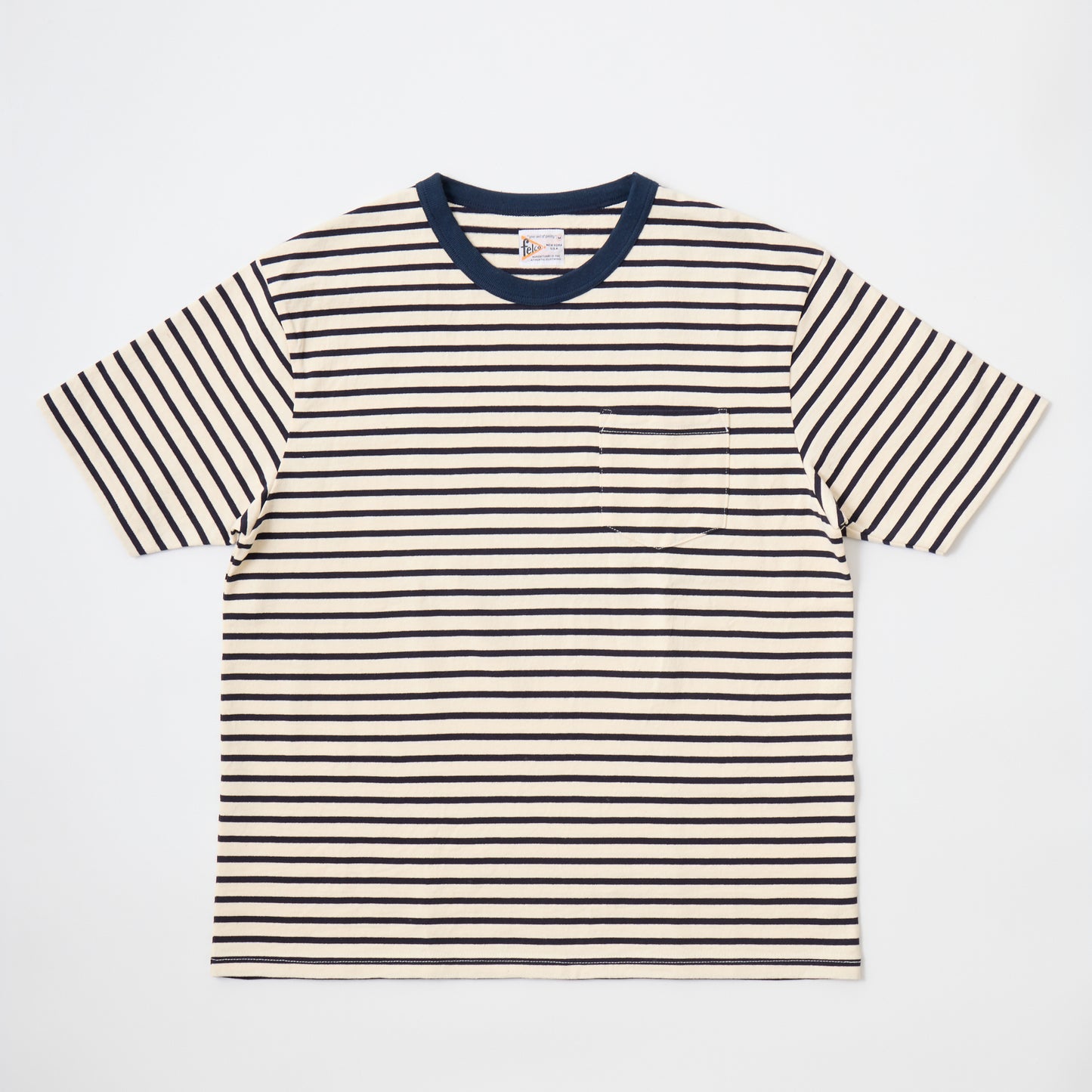FELCO S/S CREW POCKET-T AMERICAN VINTAGE NARROW STRIPE