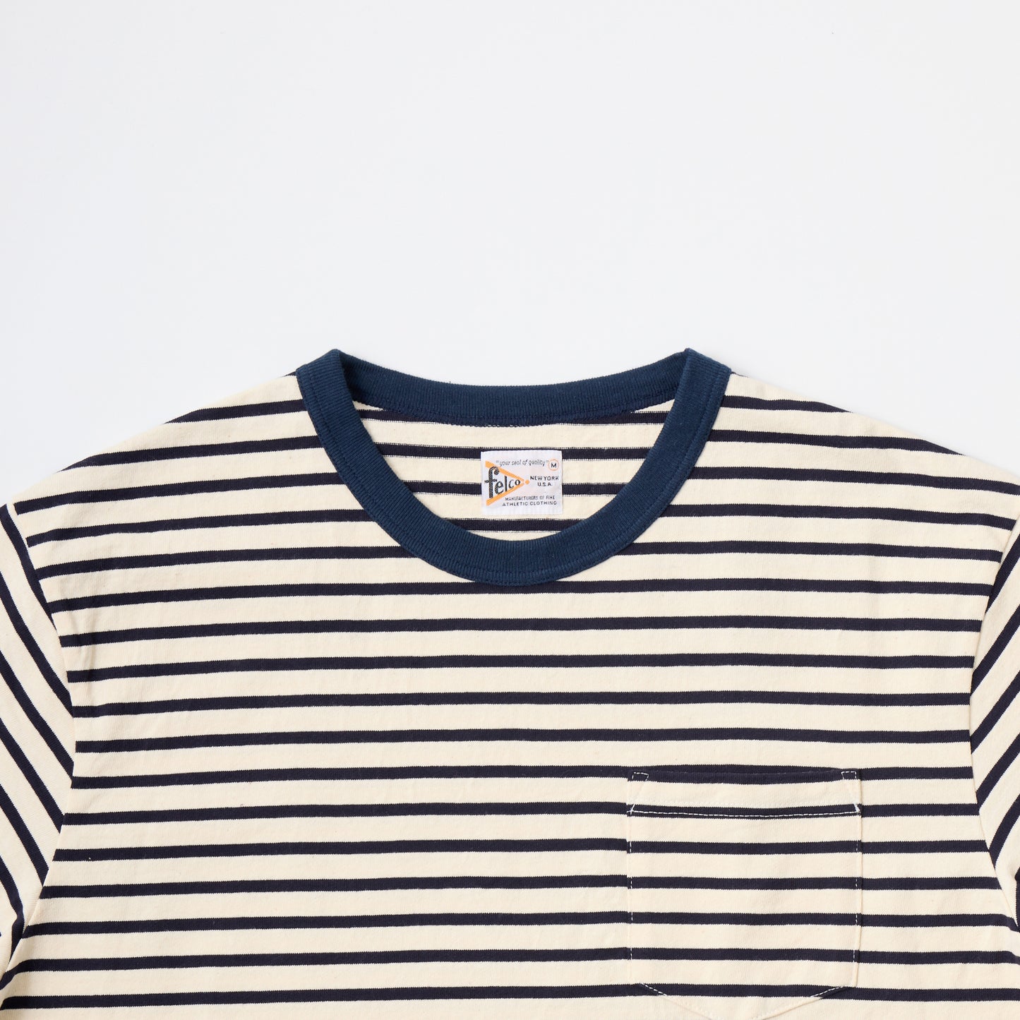 FELCO S/S CREW POCKET-T AMERICAN VINTAGE NARROW STRIPE