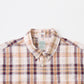 KEATON CHASE USA S/S CLASSIC FIT PULLOVER BD SHIRT MADRAS SEERSUCKER