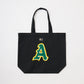 【CAMPAIGN】FELCO 8.3oz BLACK CANVAS TOTE BAG WITH ORIGINAL CHENILLE WAPPEN