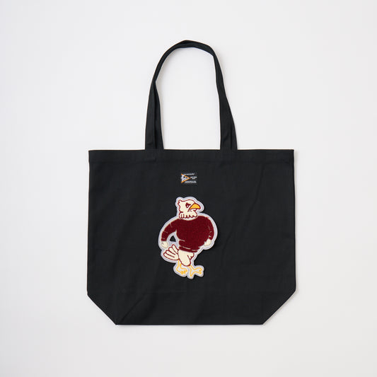 【CAMPAIGN】FELCO 8.3oz BLACK CANVAS TOTE BAG WITH ORIGINAL CHENILLE WAPPEN