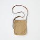 HERITAGE LEATHER 18oz CANVAS CUSTOM MADE SACOCHE BAG W/ LEATHER STRAP - KHAKI / BROWN LEATHER