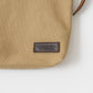 HERITAGE LEATHER 18oz CANVAS CUSTOM MADE SACOCHE BAG W/ LEATHER STRAP - KHAKI / BROWN LEATHER