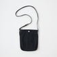 HERITAGE LEATHER 18oz CANVAS CUSTOM MADE SACOCHE BAG W/ LEATHER STRAP - BLACK / BLACK LEATHER