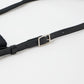 HERITAGE LEATHER 18oz CANVAS CUSTOM MADE SACOCHE BAG W/ LEATHER STRAP - BLACK / BLACK LEATHER