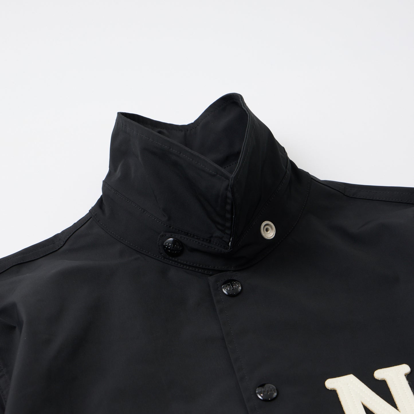 FELCO CLASSIC FIT SET IN SLEEVE UNLINED COACH JACKET SNAP BUTTON FRONT - NEW YORK BLACK YANKEES