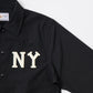 FELCO CLASSIC FIT SET IN SLEEVE UNLINED COACH JACKET SNAP BUTTON FRONT - NEW YORK BLACK YANKEES