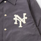 FELCO CLASSIC FIT SET IN SLEEVE UNLINED COACH JACKET SNAP BUTTON FRONT - NEW YORK CUBANS