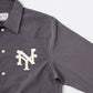 FELCO CLASSIC FIT SET IN SLEEVE UNLINED COACH JACKET SNAP BUTTON FRONT - NEW YORK CUBANS