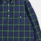 KEATON CHASE USA L/S CLASSIC FIT PULLOVER BD SHIRT TWILL CHECK - GREEN_NAVY_YELLOW CHECK