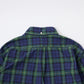 KEATON CHASE USA L/S CLASSIC FIT PULLOVER BD SHIRT TWILL CHECK - GREEN_NAVY_YELLOW CHECK