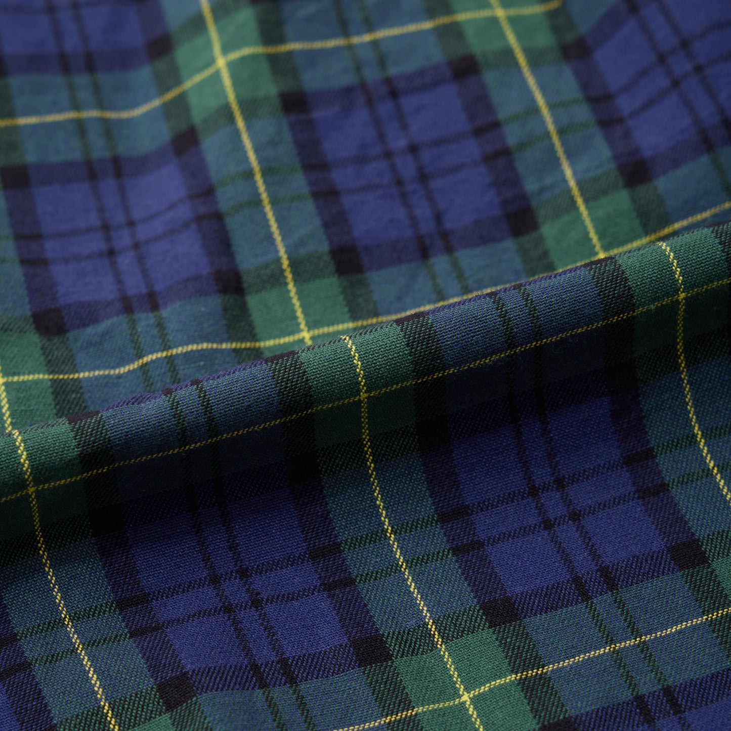 KEATON CHASE USA L/S CLASSIC FIT PULLOVER BD SHIRT TWILL CHECK - GREEN_NAVY_YELLOW CHECK