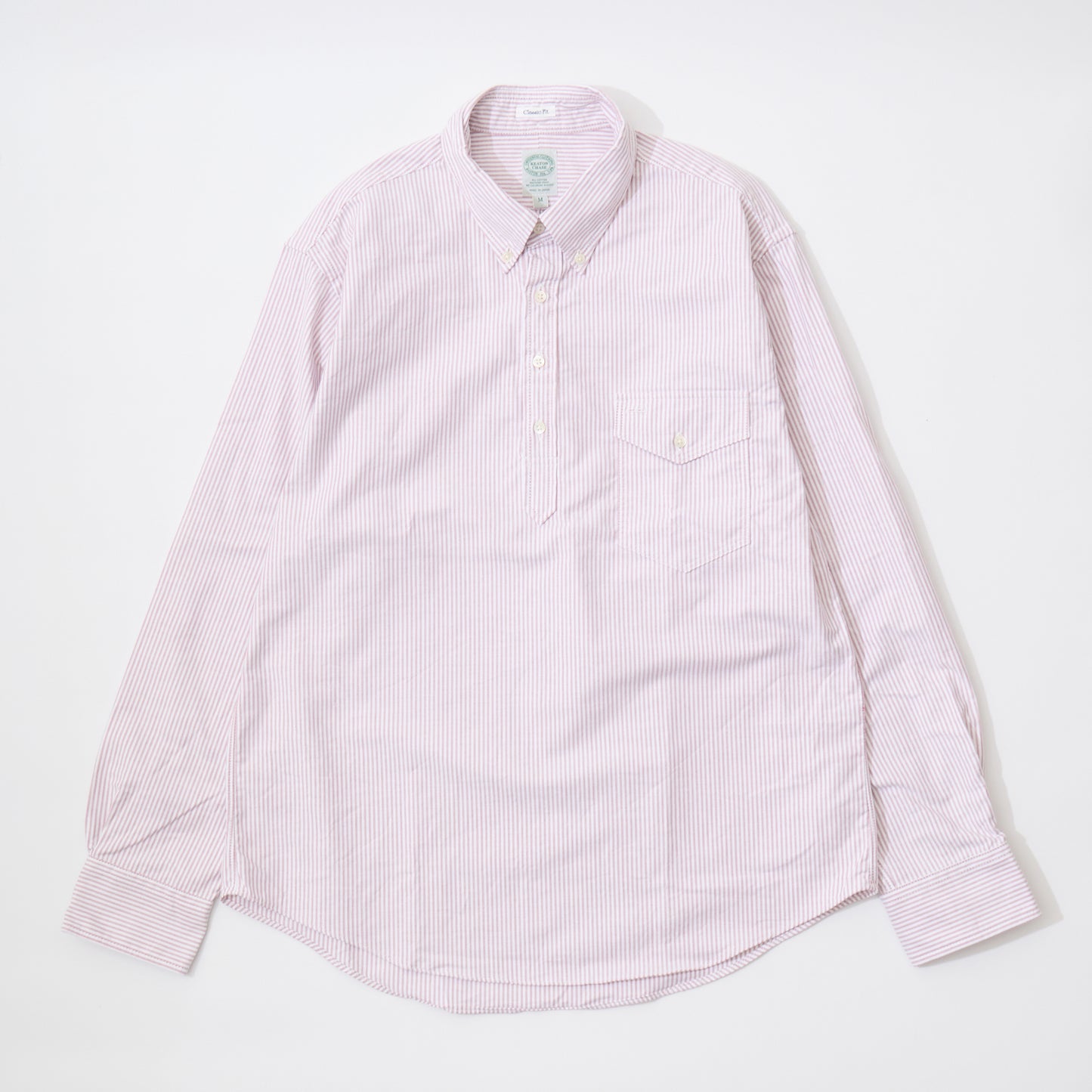 KEATON CHASE USA L/S CLASSIC FIT PULLOVER BD SHIRT PREMIUM OXFORD LONDON STRIPE (CANDY STRIPE) - 2 COLORS