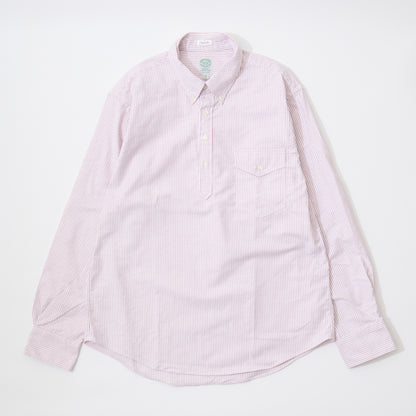 KEATON CHASE USA L/S CLASSIC FIT PULLOVER BD SHIRT PREMIUM OXFORD LONDON STRIPE (CANDY STRIPE) - 2 COLORS