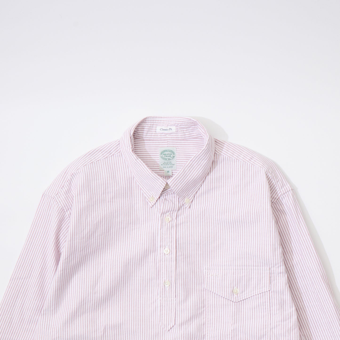 KEATON CHASE USA L/S CLASSIC FIT PULLOVER BD SHIRT PREMIUM OXFORD LONDON STRIPE (CANDY STRIPE) - 2 COLORS