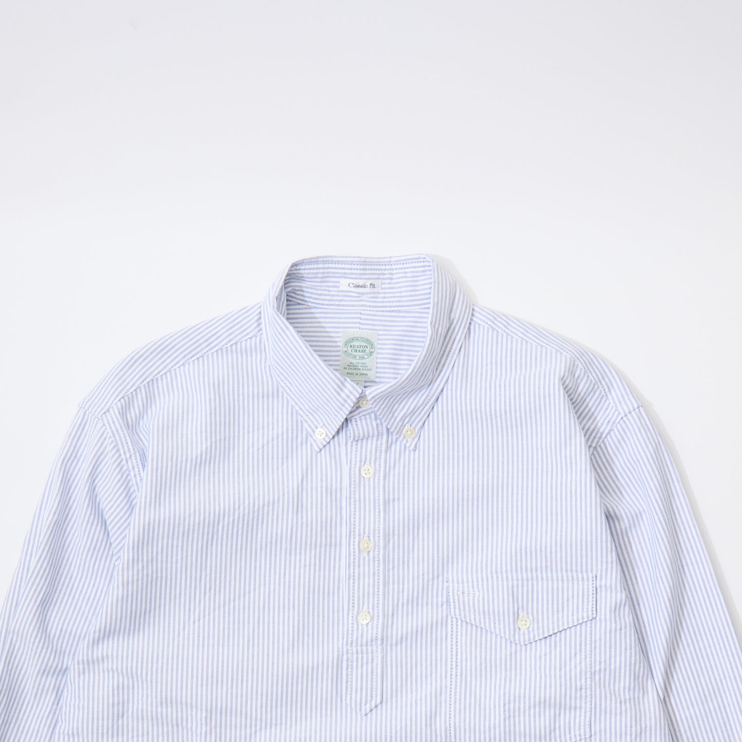 KEATON CHASE USA L/S CLASSIC FIT PULLOVER BD SHIRT PREMIUM OXFORD LONDON STRIPE (CANDY STRIPE) - 2 COLORS