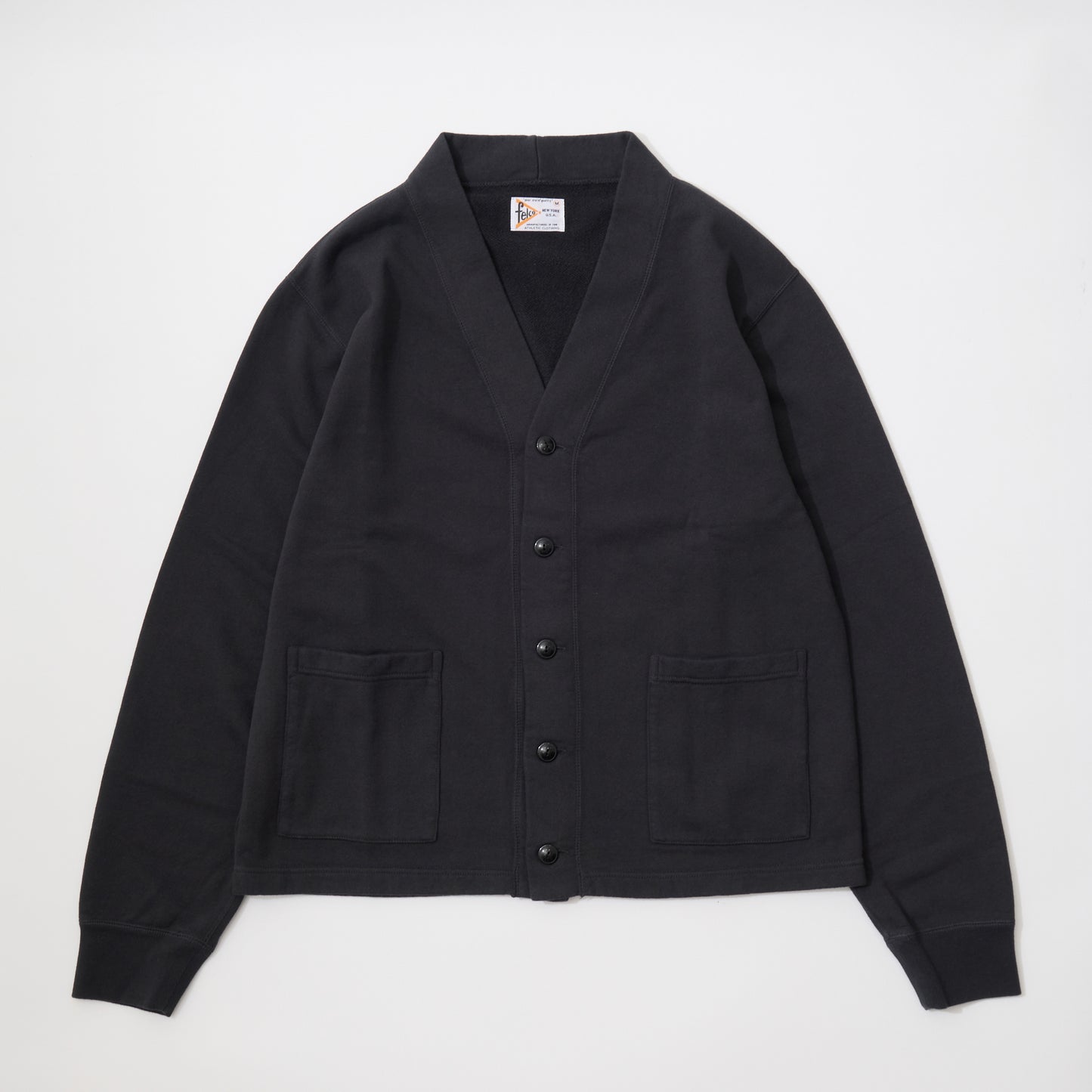 FELCO CLASSIC FIT 10oz TERRY V NECK BUTTON CARDIGAN - 6 COLORS