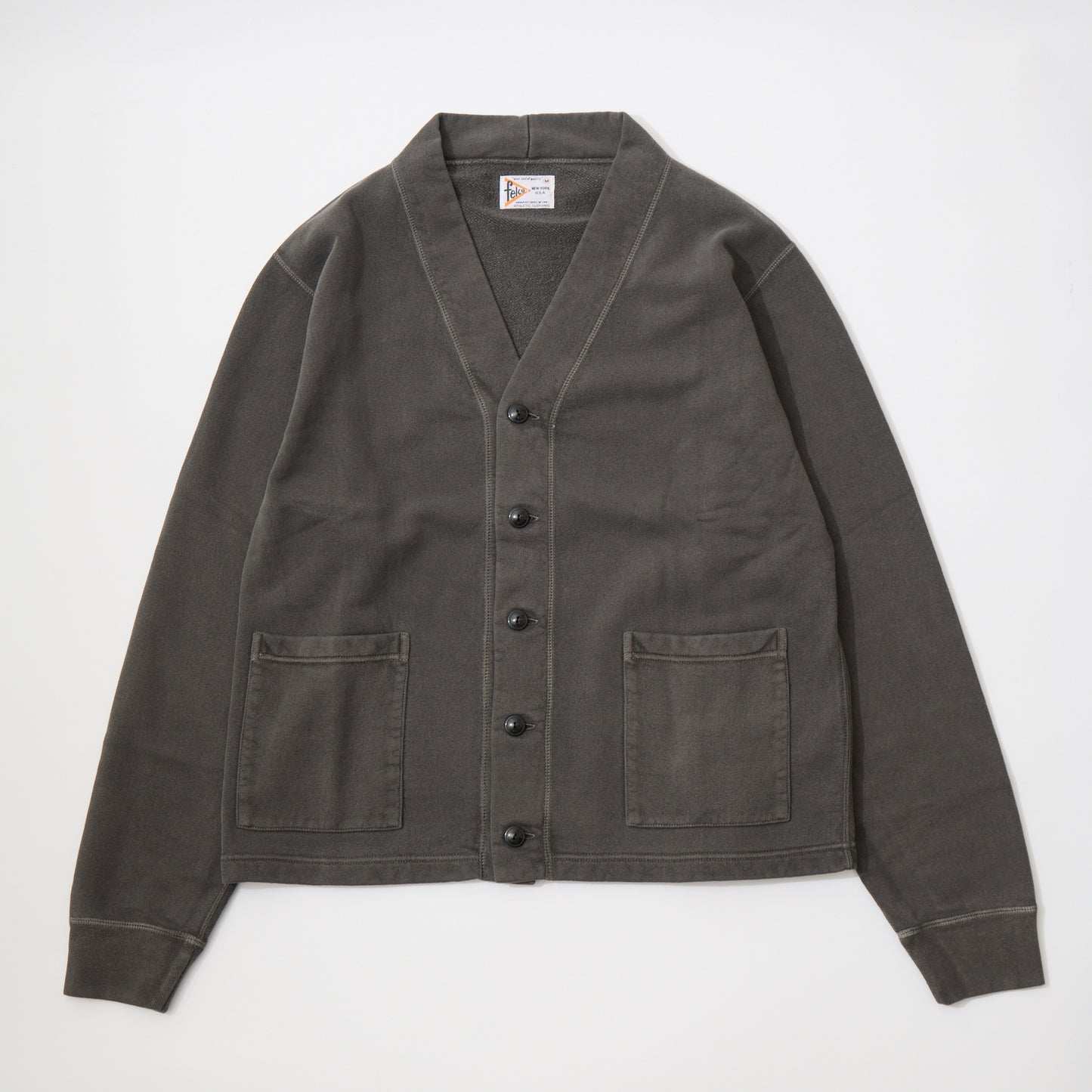 FELCO CLASSIC FIT 10oz TERRY V NECK BUTTON CARDIGAN - 6 COLORS