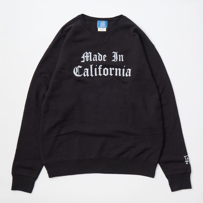 CALIFOLKS MADE IN CALIFORNIA COMFORT WASH CREW NECK SWEAT SHIRT - BLACK