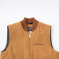 CALIFOLKS CARHARTT USA DUCK VEST w/CALIFOLKS EMBROIDERY - BROWN