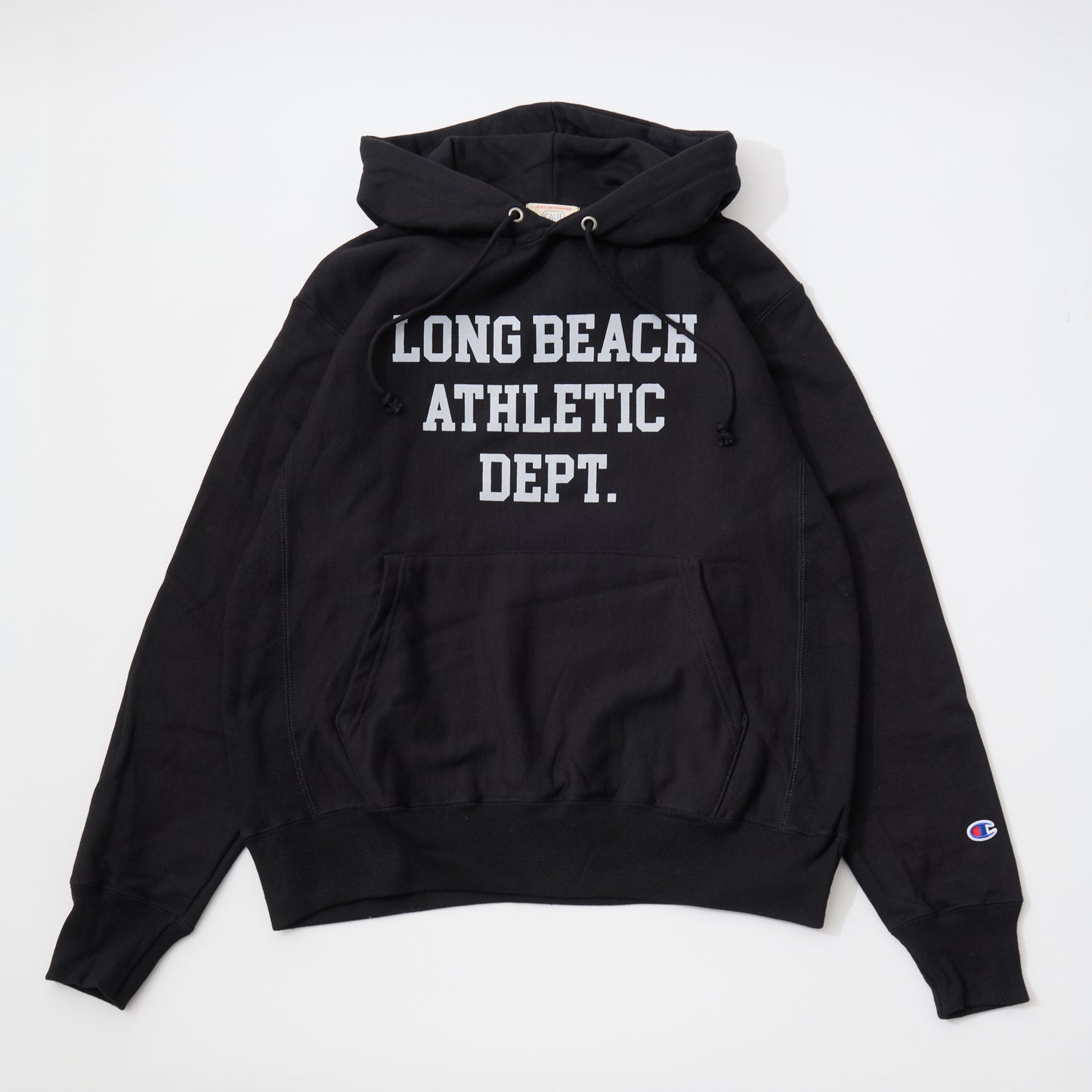 CALIFOLKS CHAMPION REVERSE WEAVE HOODED PULLOVER SWEAT - LONG BEACH