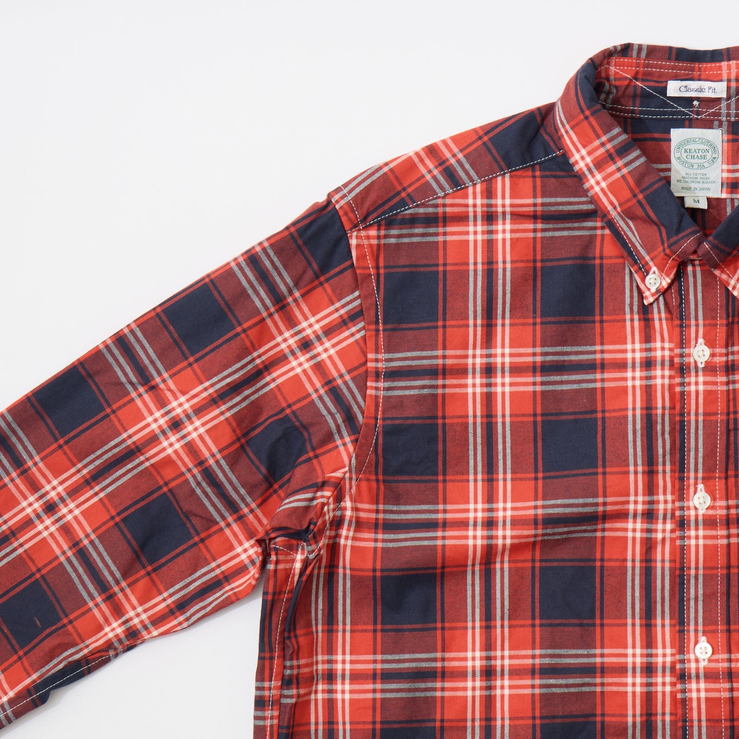 KEATON CHASE USA L/S CLASSIC FIT FULL OPEN BD SHIRT TWILL CHECK - 2 COLORS