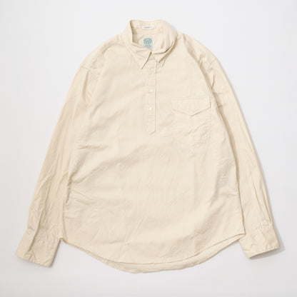 KEATON CHASE USA L/S CLASSIC FIT PULLOVER B/D SHIRT 30S COTTON DYED TWILL - 2 COLORS