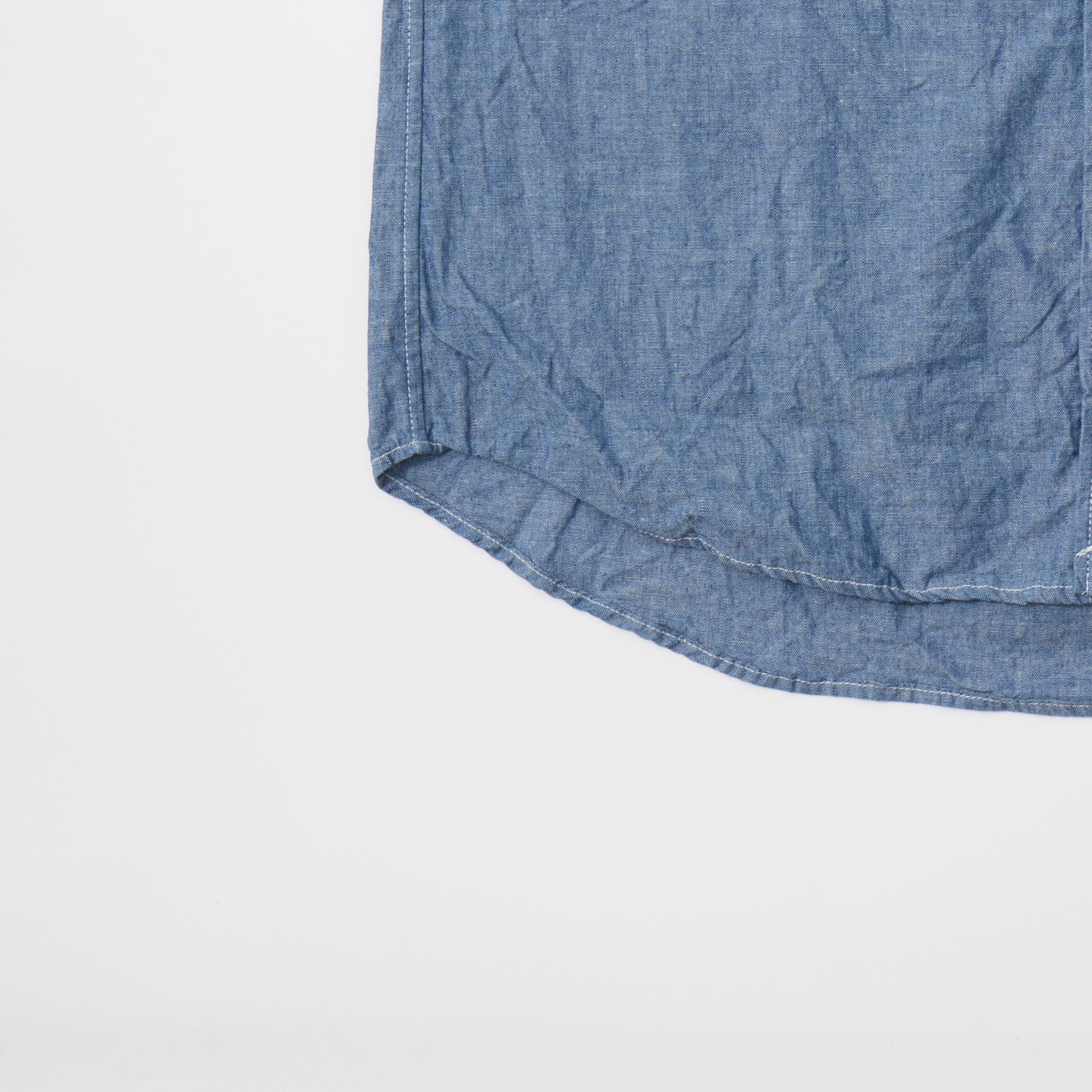 KEATON CHASE USA L/S FULL OPEN BD SHIRT 5oz INDIGO CHAMBRAY