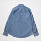 KEATON CHASE USA L/S FULL OPEN BD SHIRT 5oz INDIGO CHAMBRAY