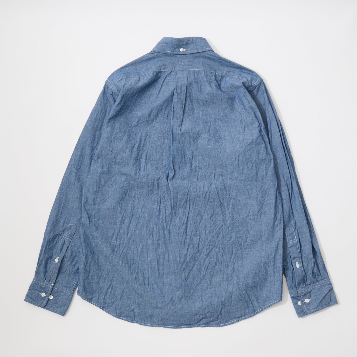 KEATON CHASE USA L/S FULL OPEN BD SHIRT 5oz INDIGO CHAMBRAY