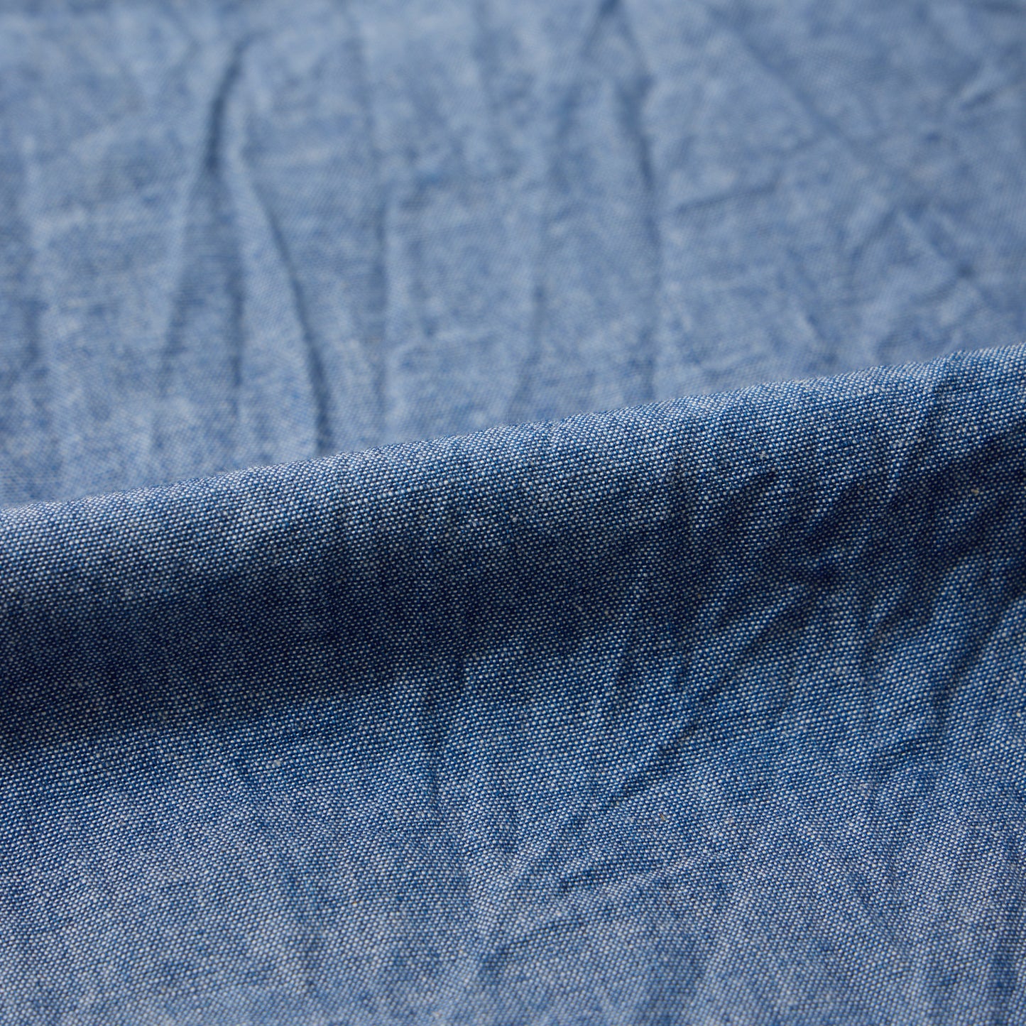 KEATON CHASE USA L/S FULL OPEN BD SHIRT 5oz INDIGO CHAMBRAY