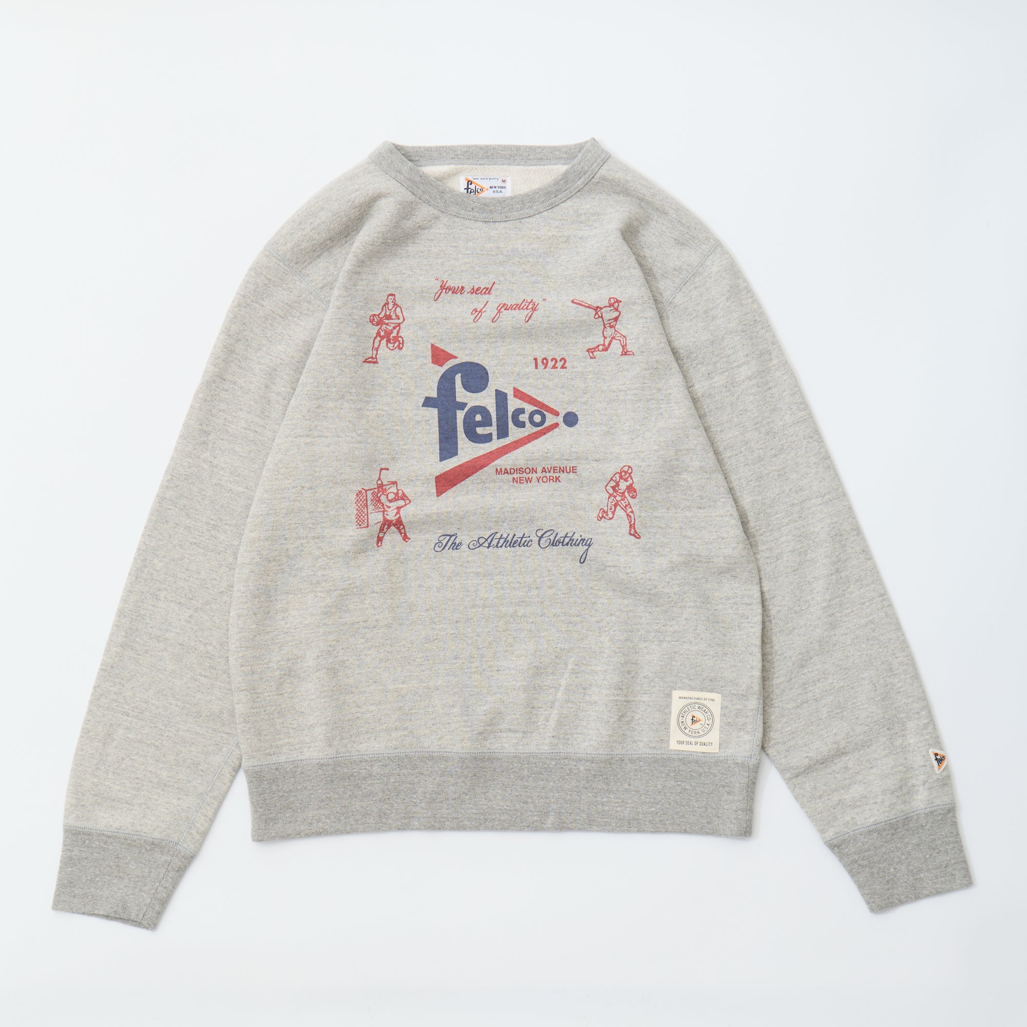 FELCO CLASSIC FIT 10oz TERRY BINDER CREW SET IN SWEAT - FELCO