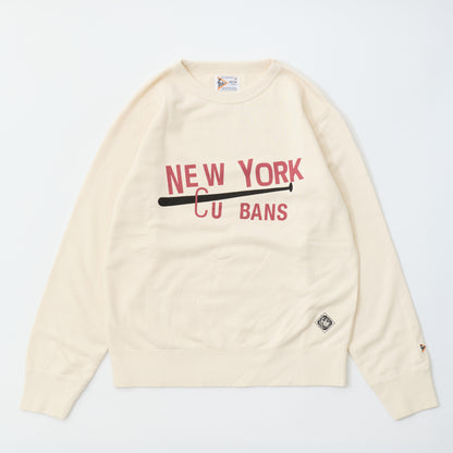 FELCO CLASSIC FIT 10oz TERRY BINDER CREW SET IN SWEAT - NEW YORK CUBANS
