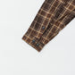 EMPIRE & SONS WORK SHIRT JACKET - COTTON TWILL CHECK - DK BROWN_NATURAL_YELLOW