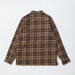 EMPIRE & SONS WORK SHIRT JACKET - COTTON TWILL CHECK - DK BROWN_NATURAL_YELLOW