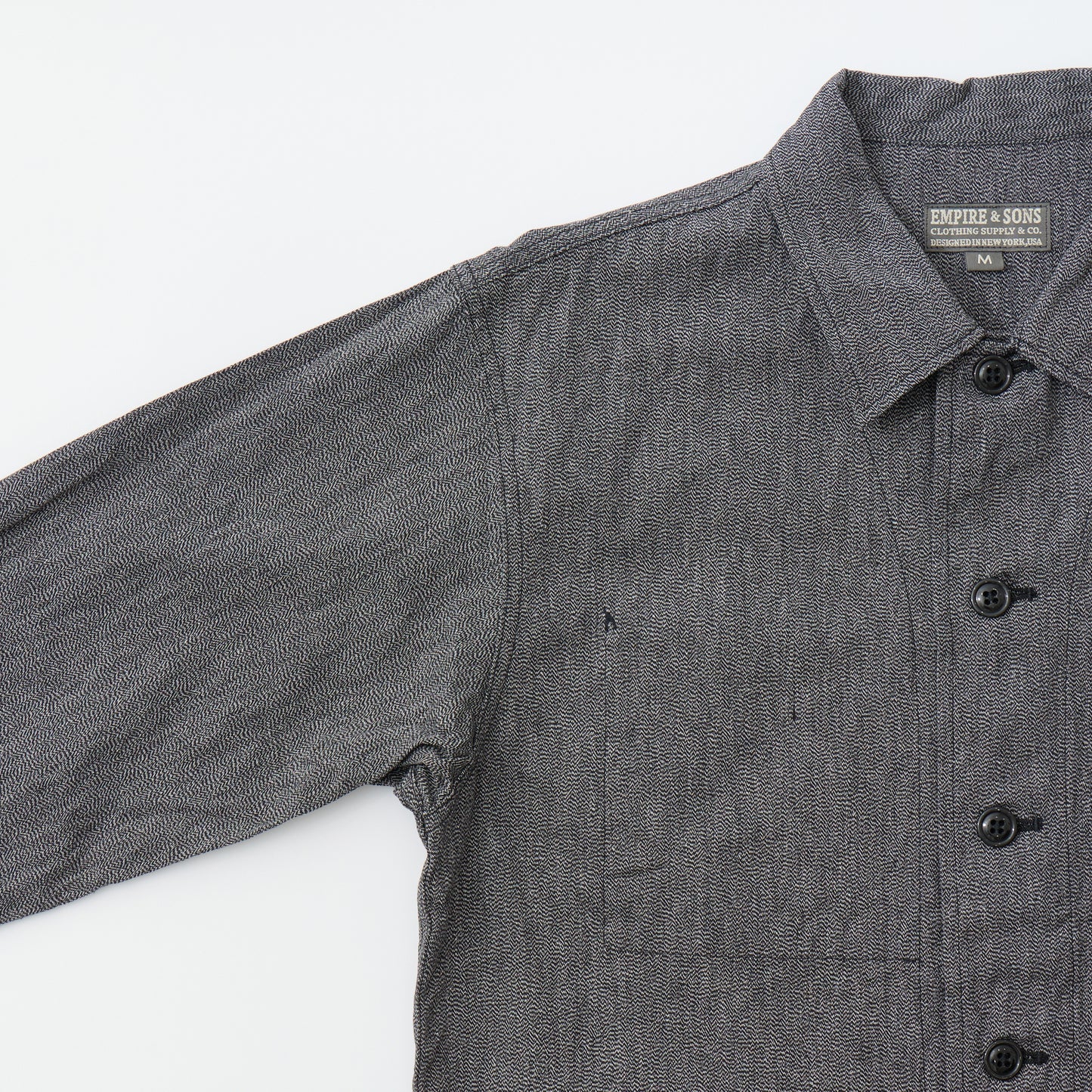EMPIRE & SONS COVERALL WORK JACKET - 7.5oz SALT AND PEPPER CHAMBRAY