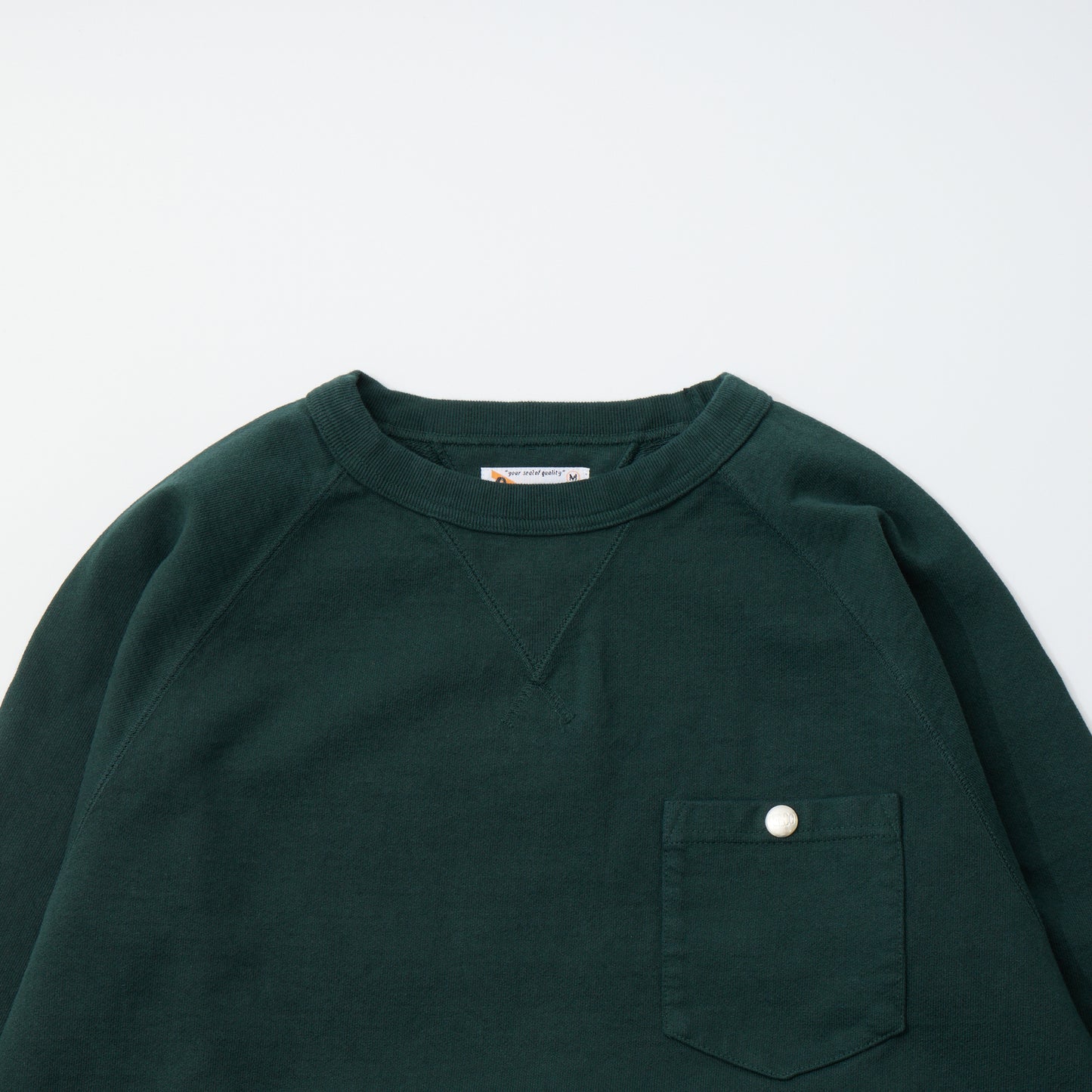 FELCO AGING COLLECTION - 16oz HARD INLAY ALL SEAM RAGLAN V GUSSET CREW W/ CHEST SNAP POCKET - 3 COLORS