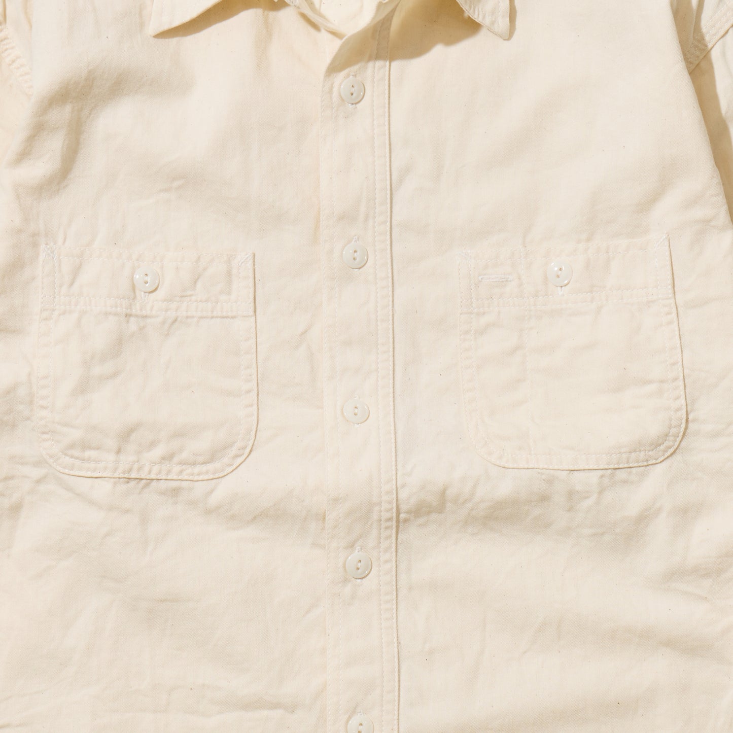 EMPIRE & SONS L/S WORK SHIRT 6oz SLUB DENIM - NATURAL