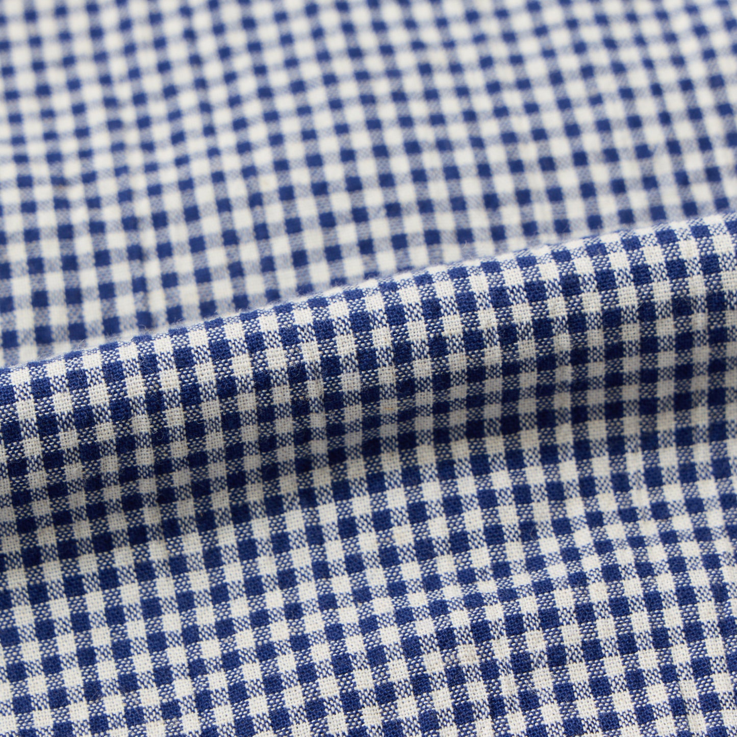 EMPIRE & SONS L/S UTILITY WORK SHIRT COTTON LINEN GINGHAM CHECK - BLUE